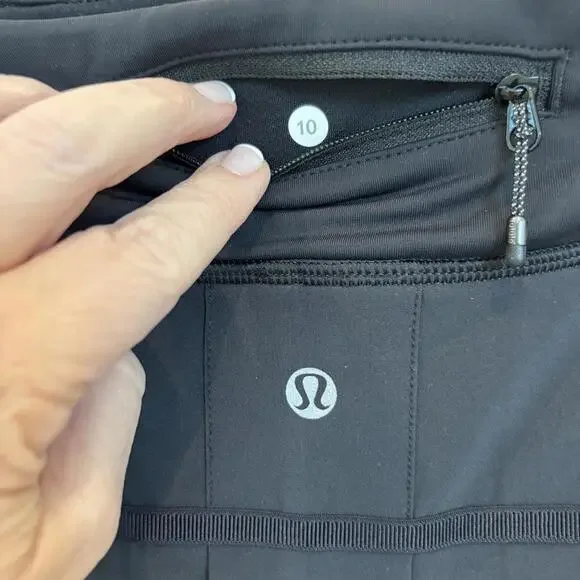 Y2K Lululemon Run: Pace Setter Skirt Black Size 10Retired 2012‎ StyleRare